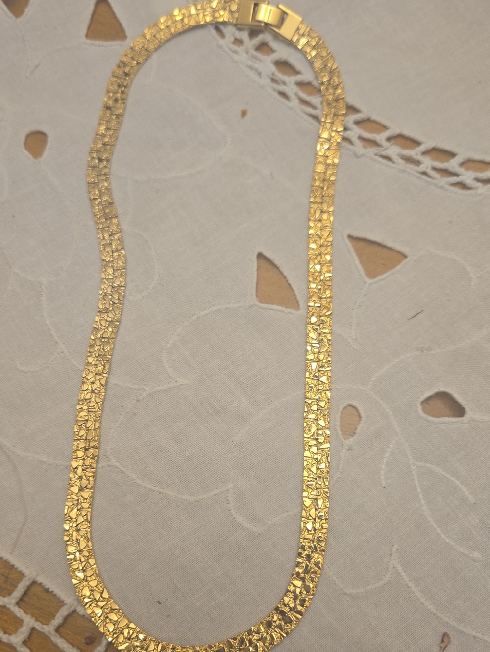Men's Textured Gold Chain Necklace - Classic Shine